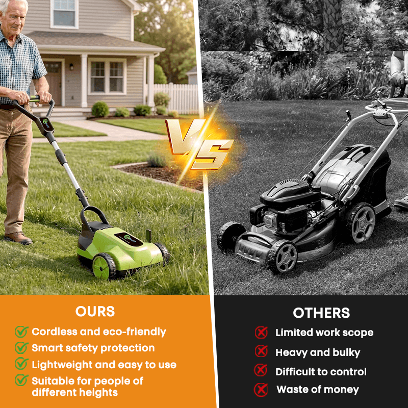 8.7-Inch Small Electric Lawn Mower for Yards & Gardens