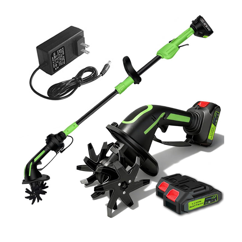 2-IN-1 Cordless Tiller & Cultivator with Extension Pole