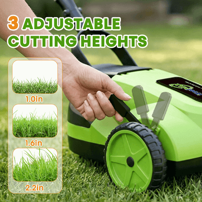 8.7-Inch Small Electric Lawn Mower for Yards & Gardens