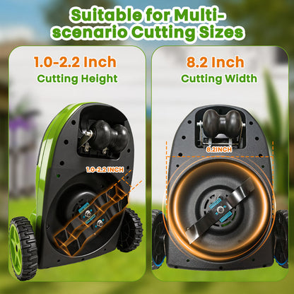8.7-Inch Small Electric Lawn Mower for Yards & Gardens
