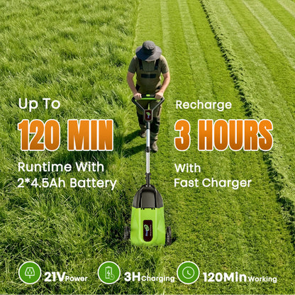 8.7-Inch Small Electric Lawn Mower for Yards & Gardens