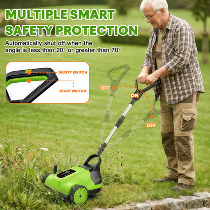 8.7-Inch Small Electric Lawn Mower for Yards & Gardens