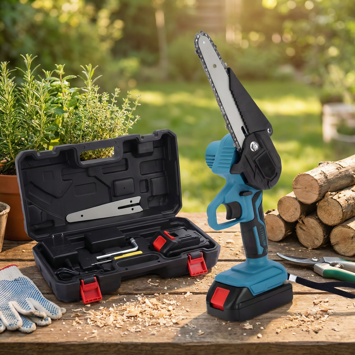 Rawsoil™ 6” Lightweight Mini Chainsaw Kit